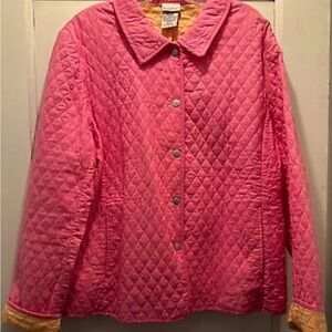 White Stag pink quilted jacket women's size large